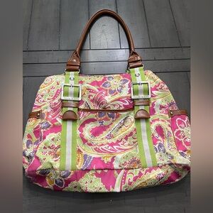 Tyler Rodan retro print shoulder bag.